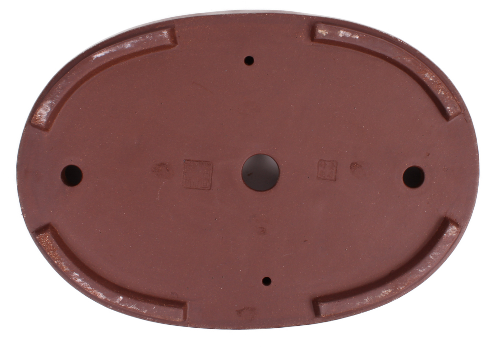 Preview: Bonsai - Schale Waldschale oval 39 x 27 x 5 cm unglasiert braun frostfest  51093