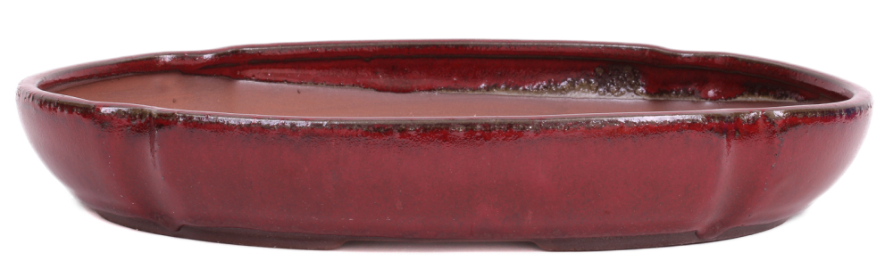Bonsai - Schale Waldschale oval 32.5 x 23 x 5 cm bordeaux  51354