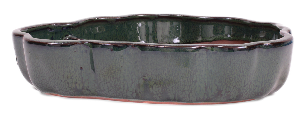 Preview: Bonsai - Schale, Wasserschale, oval 24.5 x 19 x 5.5 cm grün  51364