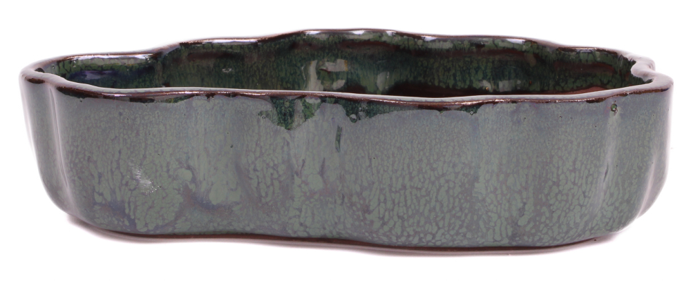 Preview: Bonsai - Schale, Wasserschale, oval 19.5 x 14 x 5 cm grün 51376