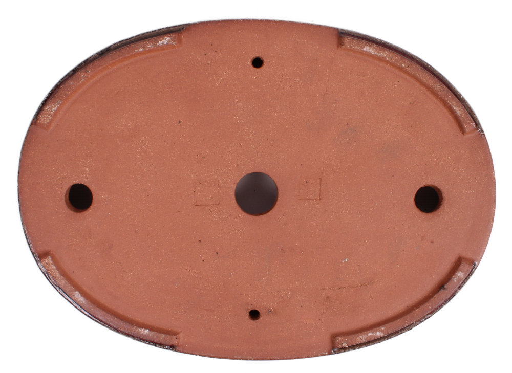 Preview: Bonsai - Schale Waldschale oval 37 x 26.5 x 5 cm bordeaux frostfest  51380