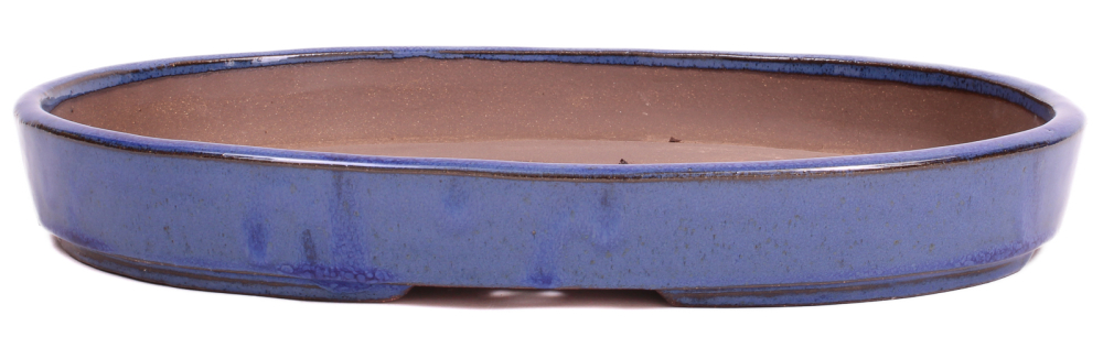 Bonsai - Schale Waldschale oval 37 x 26.5 x 5 cm blau frostfest  51388