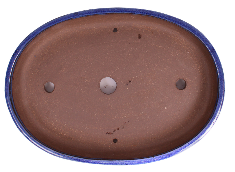 Preview: Bonsai - Schale Waldschale oval 37 x 26.5 x 5 cm blau frostfest  51388