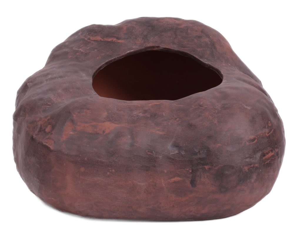 Preview: Bonsai - Schale in Felsenform oval 31 x 25 x 16 cm braun  51396