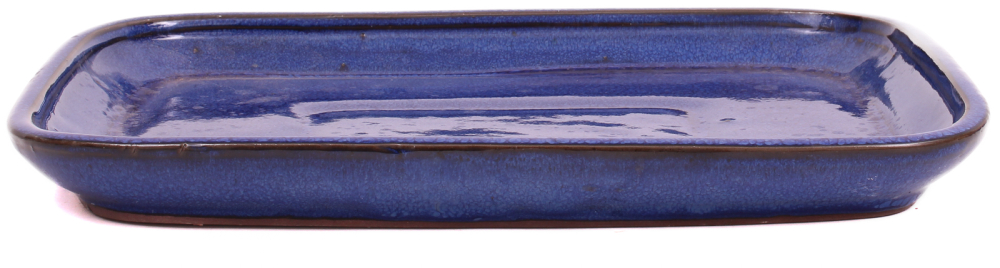 Bonsai - Untersetzer eckig 27 x 24 (innen 25 x 19) cm blau Keramik 53008