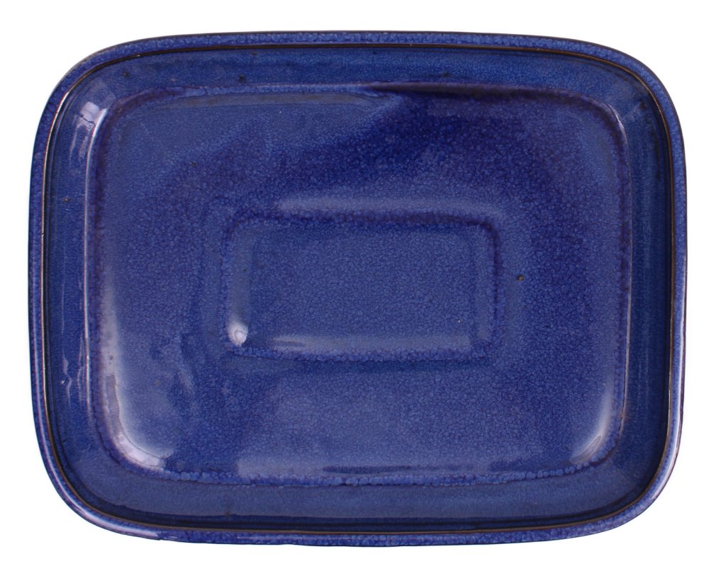 Preview: Bonsai - Untersetzer eckig 27 x 24 (innen 25 x 19) cm blau Keramik 53008