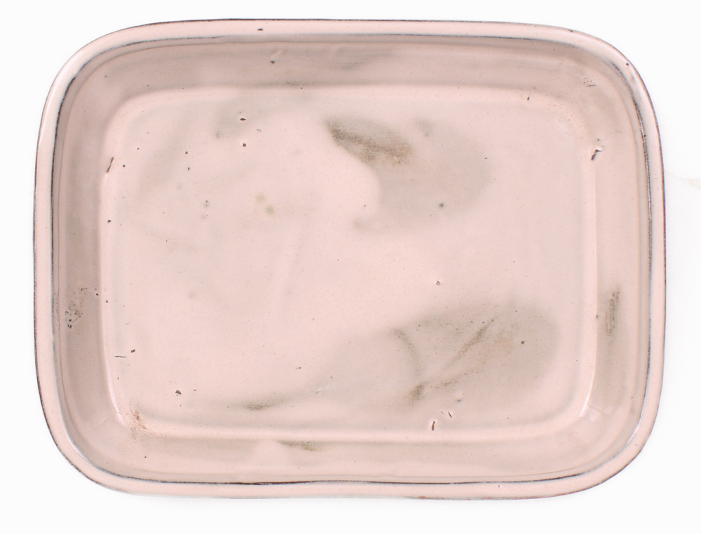 Preview: Bonsai - Untersetzer eckig 22 x 16.5 (innen 17 x 11.5) cm cremefarben Keramik 53010