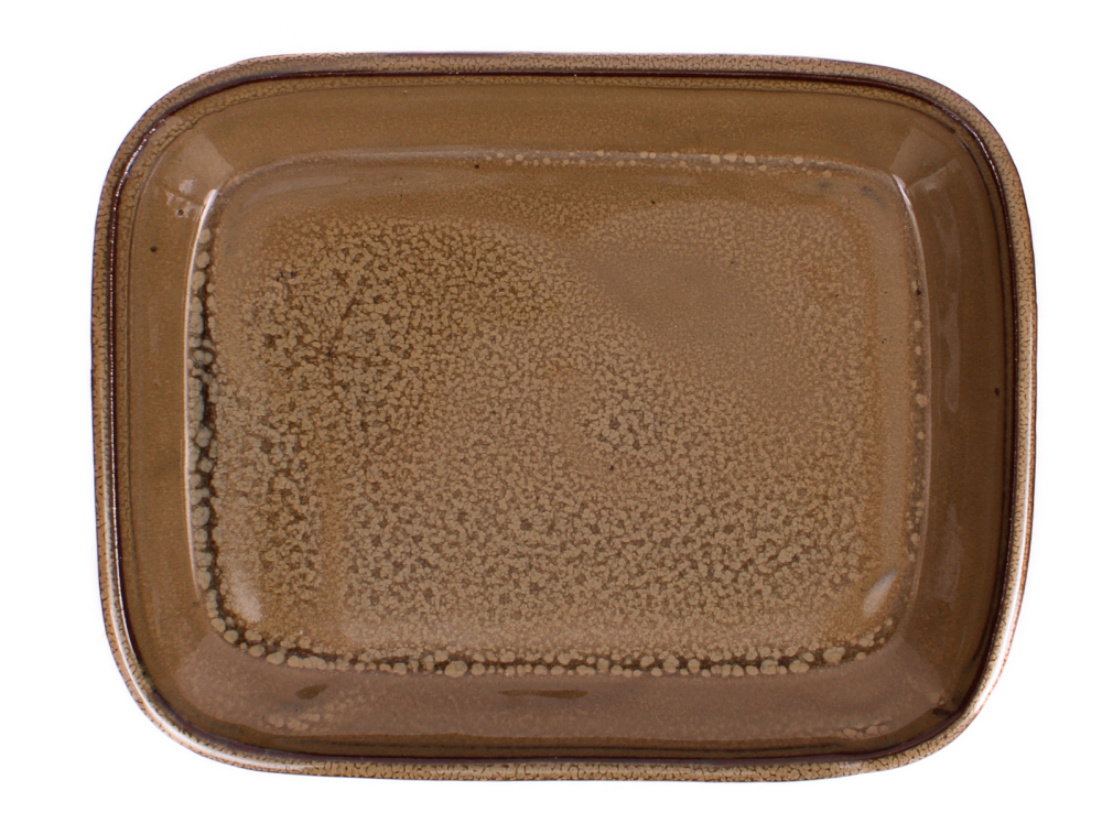 Preview: Bonsai - Untersetzer eckig 22 x 16.5 (innen 17 x 11.5) cm hellbraun Keramik 53012