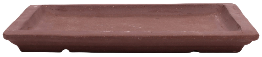 Bonsai - Untersetzer eckig 27.5 x 20.5 (innen 22.5 x 15.5) cm braun Keramik 53023