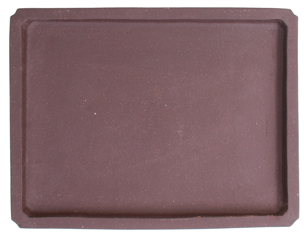Preview: Bonsai - Untersetzer eckig 43.5 x 33 (innen 38.5 x 28) cm braun Keramik unglasiert 53413
