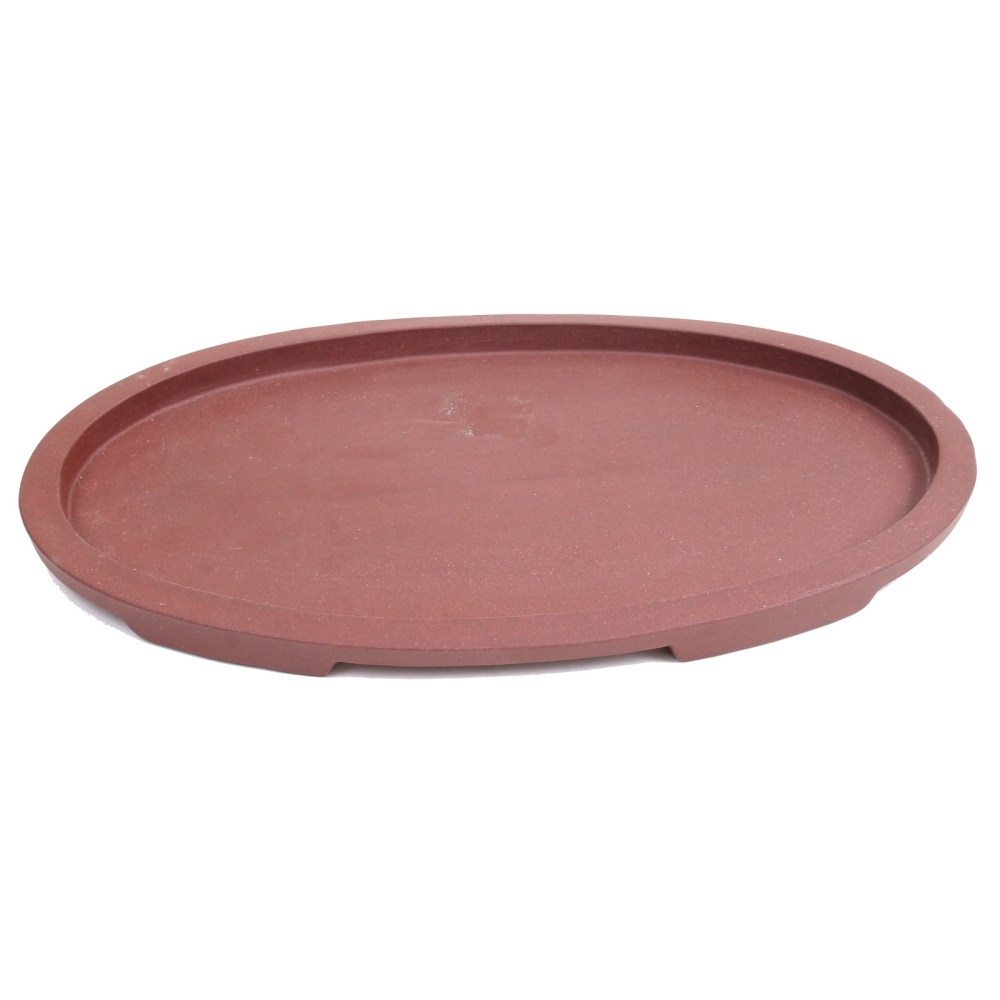 Bonsai - Suiban / Untersetzer oval 30 x 17,5 cm braun   54950