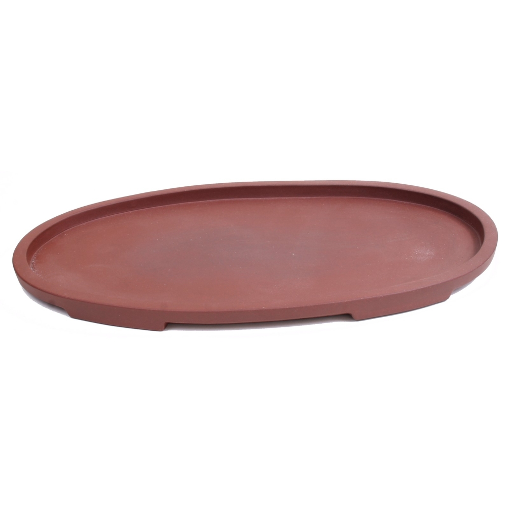 Bonsai rot mit Untersetzer 23144 Schale oval 15,5 x 13 x 6,5 cm 