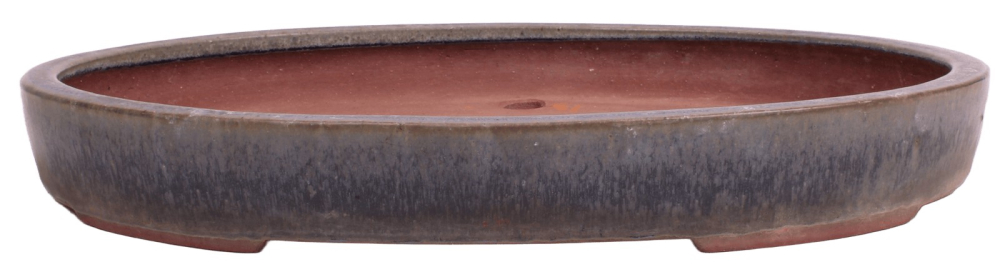 Tokoname ovale Bonsai-Schale Suisyouen 45,6 × 35,2 × 6,1 cm – gebraucht 58002