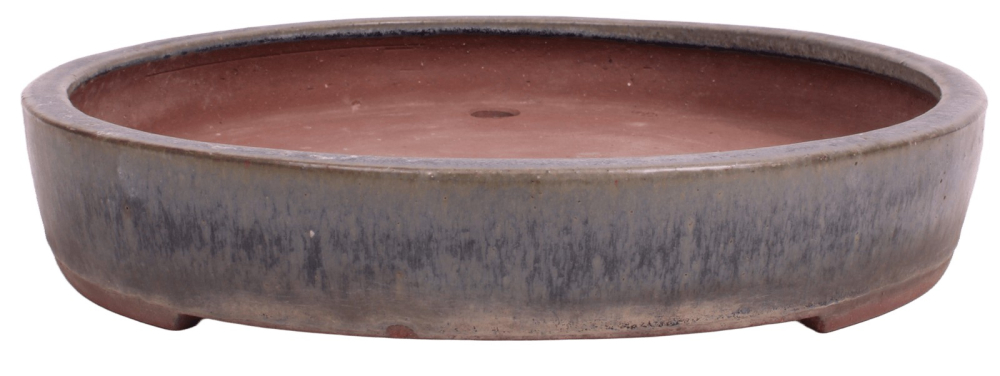 Preview: Tokoname ovale Bonsai-Schale Suisyouen 45,6 × 35,2 × 6,1 cm – gebraucht 58002