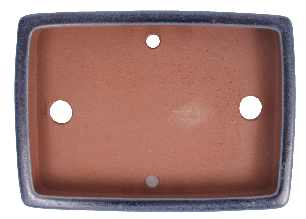 Preview: Tokoname Bonsaischale von Youzan - 36,5 x 26 x 5,7 cm - eckig - blau - 58107