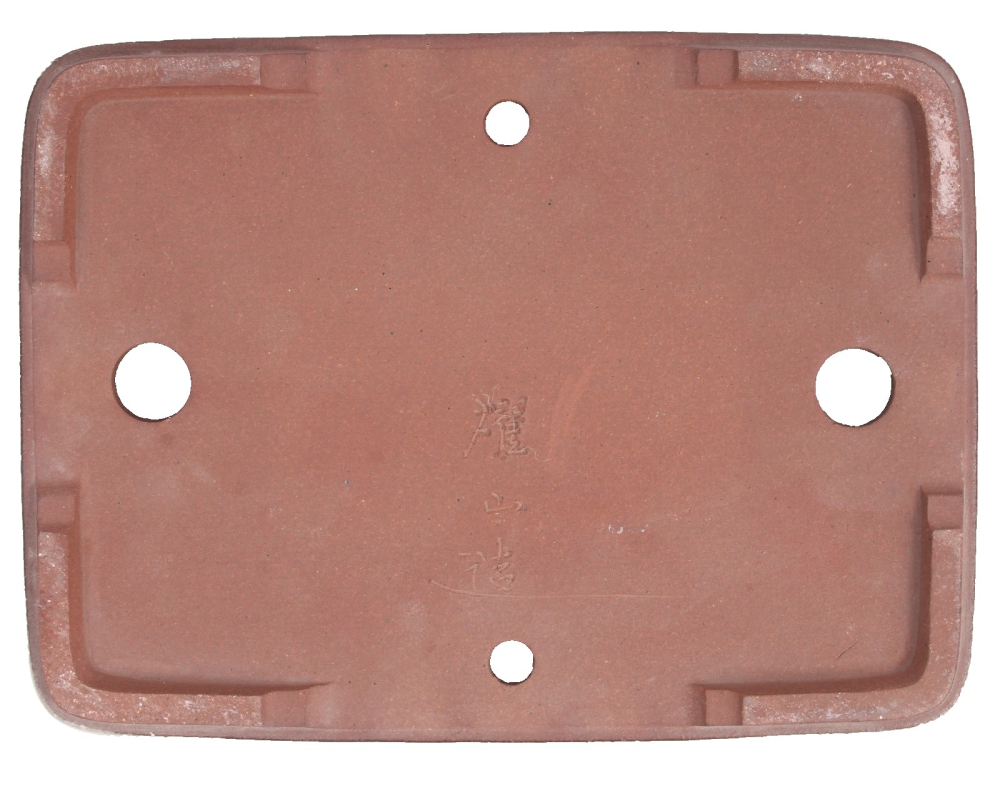 Preview: Tokoname Bonsaischale von Youzan - 30,5 x 23 x 6,2 cm - eckig - creme - 58112