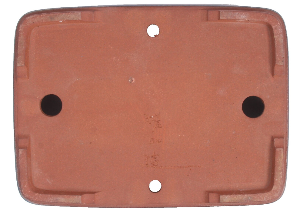 Preview: Tokoname Bonsaischale von Youzan - 31 x 23 x 6,2 cm - eckig - blau - 58117