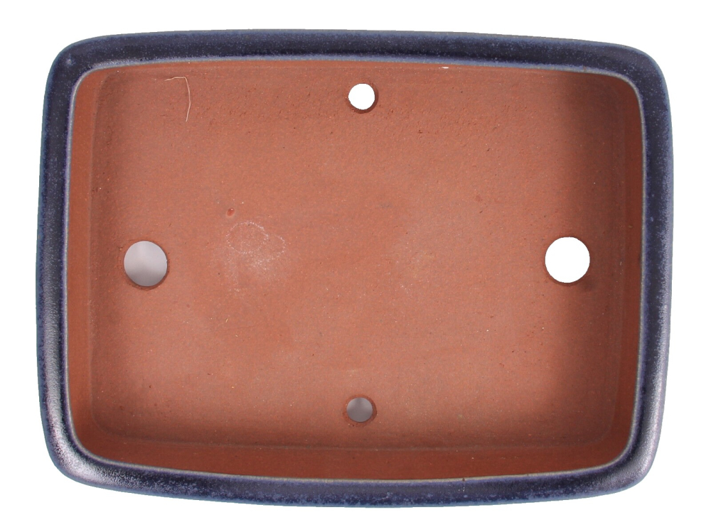 Preview: Tokoname Bonsaischale von Youzan - 31 x 23 x 6,2 cm - eckig - blau - 58118