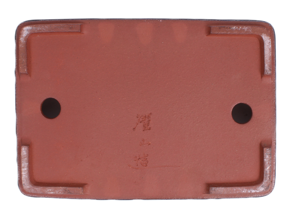 Preview: Tokoname Bonsaischale von Youzan - 30.5 x 21 x 5 cm - eckig - blau - 58134