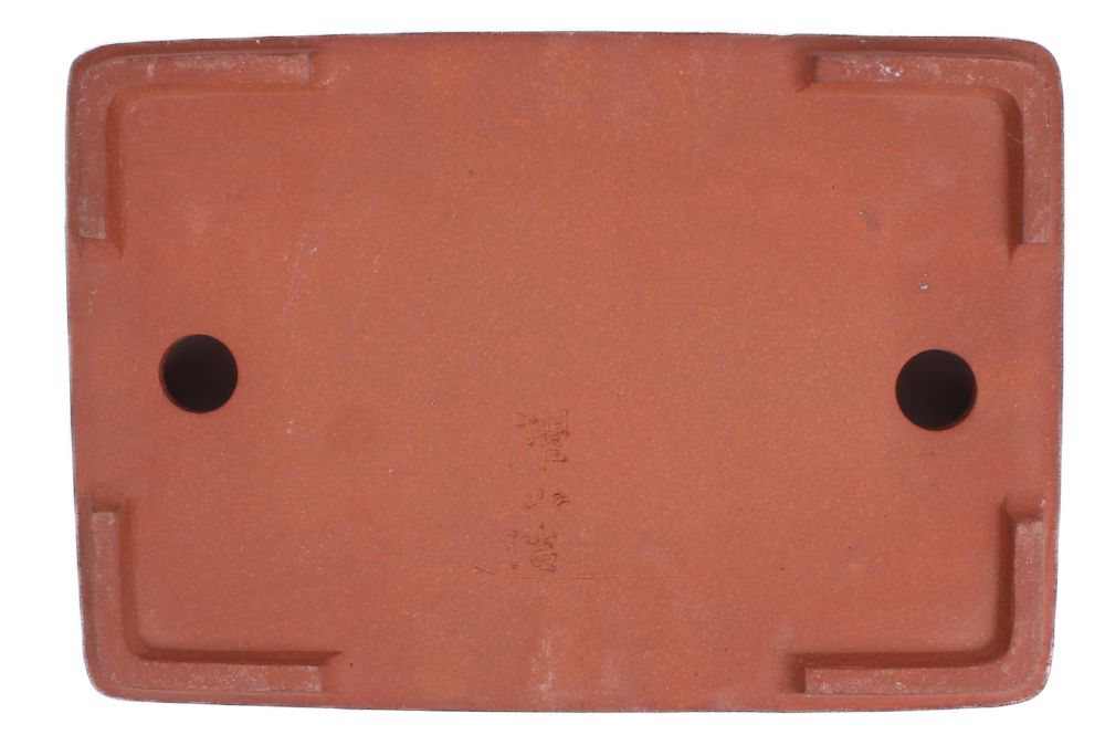 Preview: Tokoname Bonsaischale von Youzan - 31 x 21.5 x 5.3 cm - eckig - hellblau - 58135