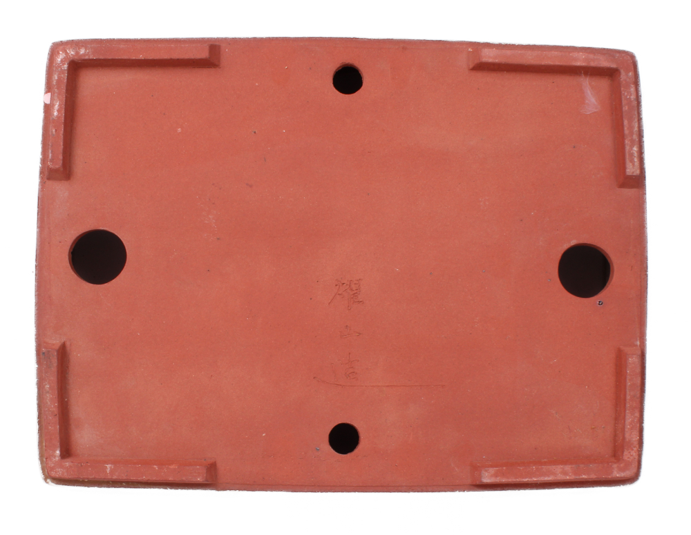 Preview: Tokoname Bonsaischale von Youzan - 37 x 28 x 7.3 cm - eckig - creme - 58141