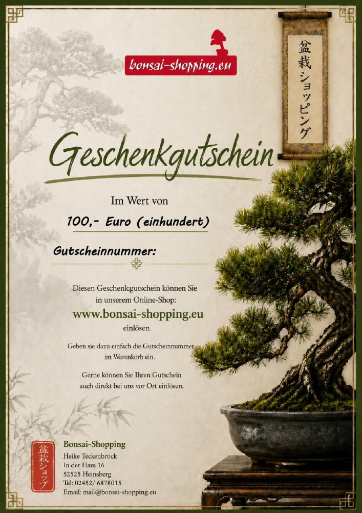 Geschenk-Gutschein  100,- Euro
