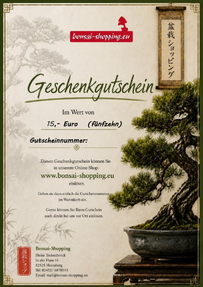 Geschenk-Gutschein  15,- Euro
