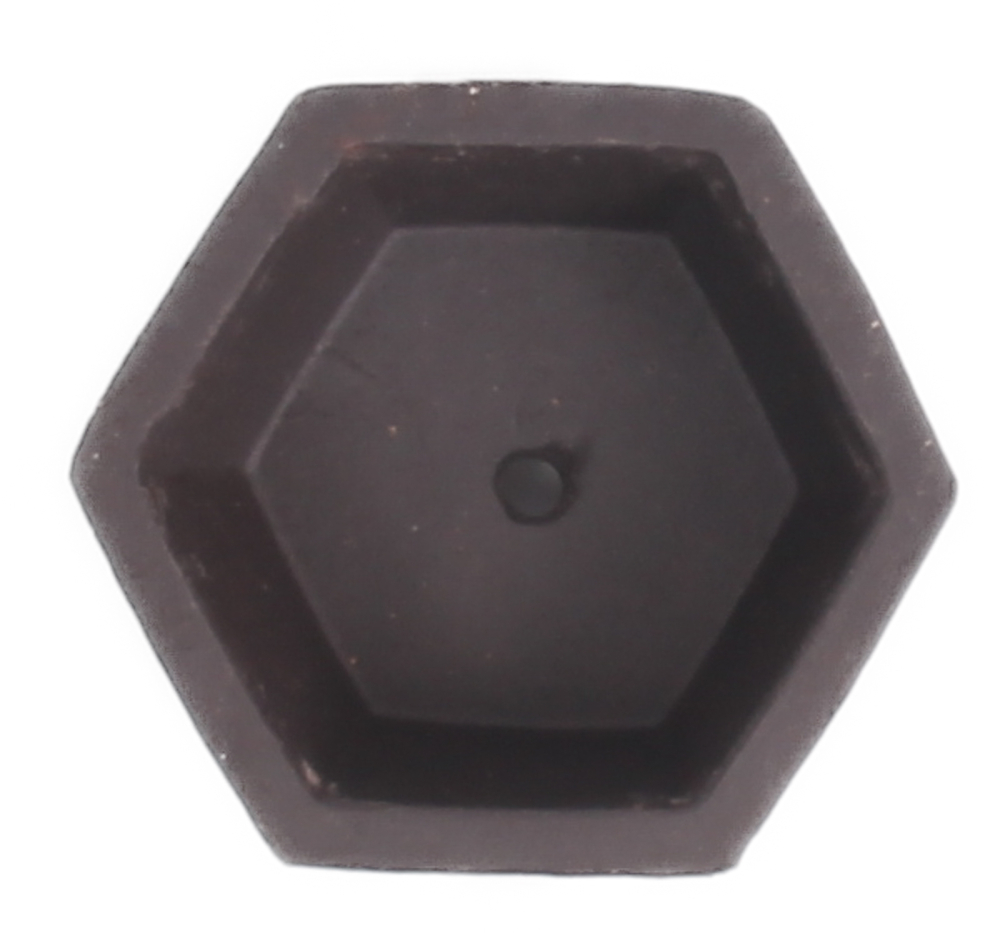 Bonsai - Schale /Mameschale 7 Ø x 3.2 cm 6-eckig dunkelbraun 15009