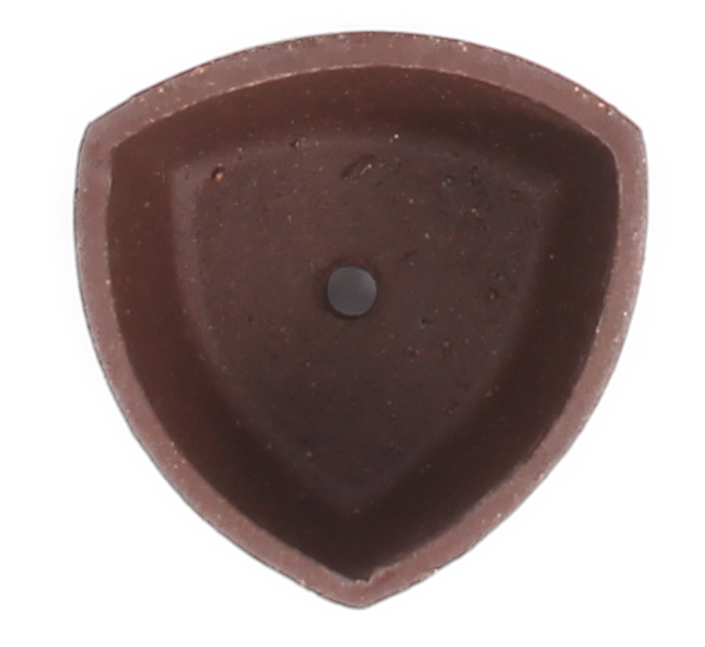 Bonsai - Schale /Mameschale 5.4 Ø x 3.5 cm 3-eckig braun 15011