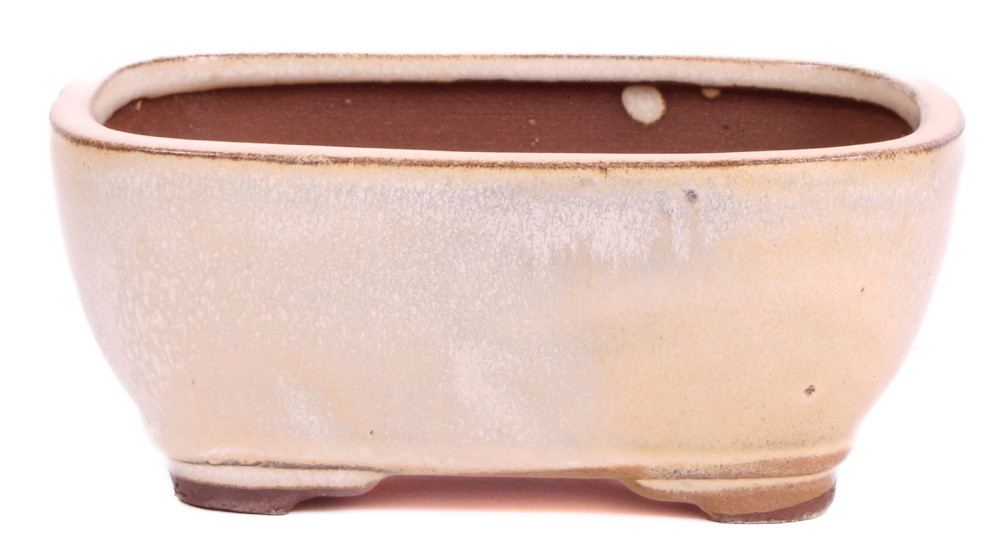 Bonsai - Schale eckig 13.5 x 10.5 x 6 cm creme  15021