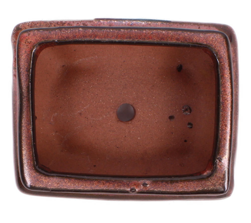 Bonsai - Schale eckig 6.5 x 5 x 2.9 cm kupfer  15030