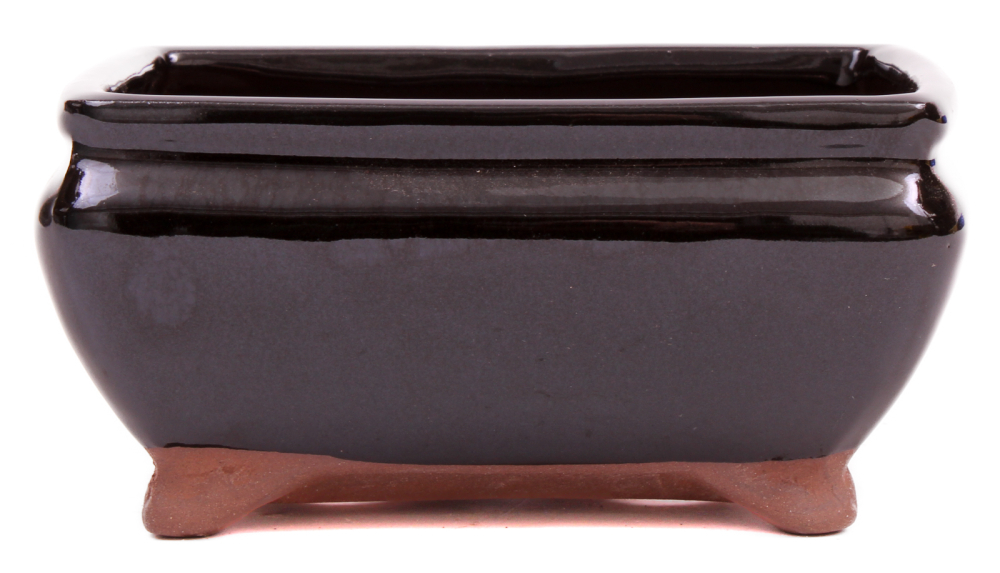Bonsai - Schale eckig 14 x 11 x 7.3 cm schwarz 15052