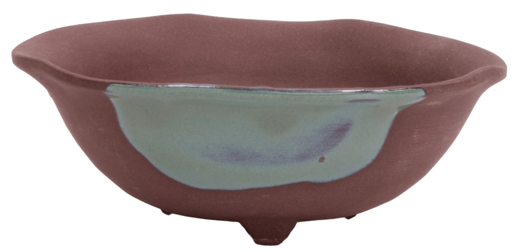 Bonsai - Schale rund  12.5 Ø x 5 cm Kusamonoschale frostfest aus Japan 15053