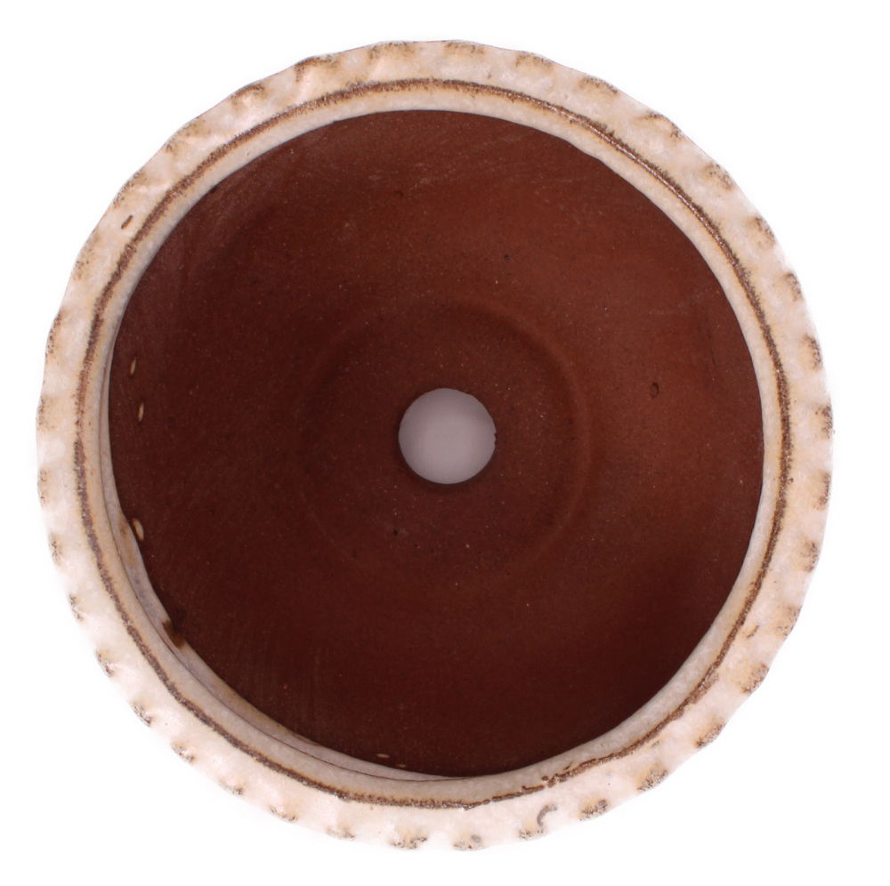 Bonsai - Schale 9.5 Ø x 6 cm  rund creme  15318