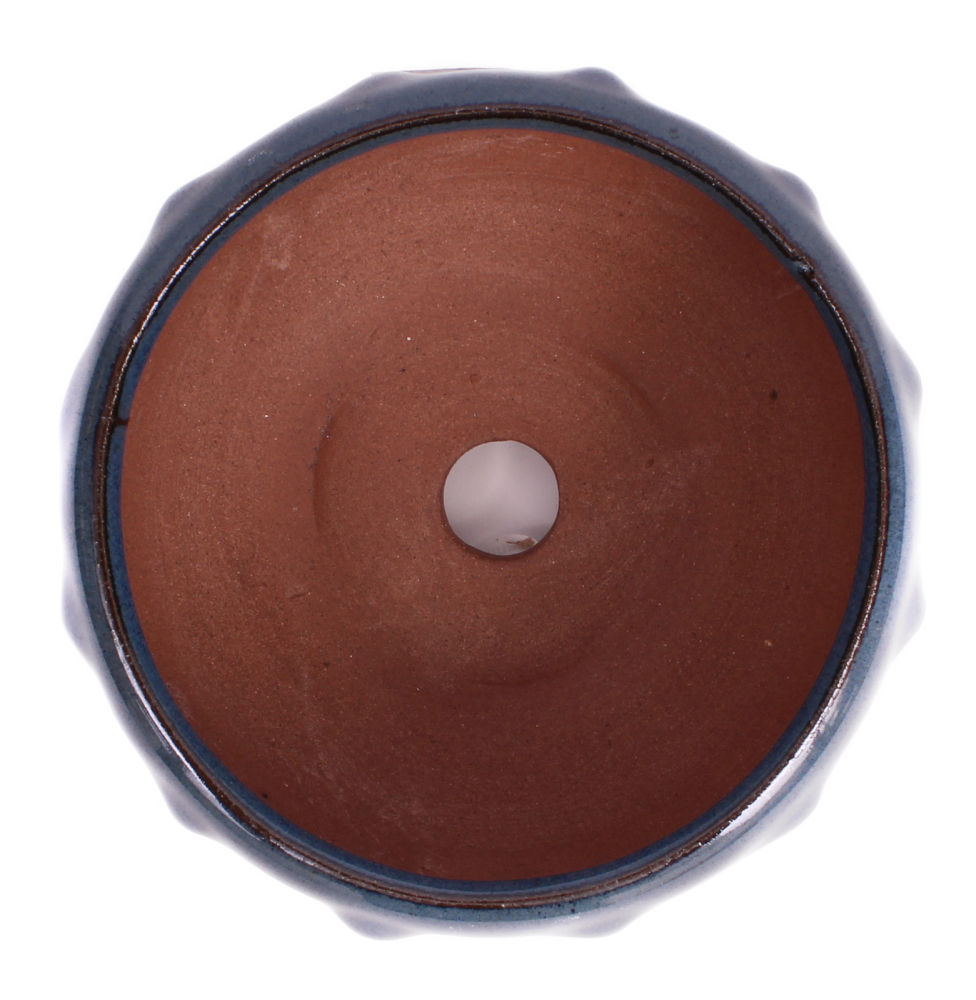 Bonsai - Schale rund 11 Ø x 5.5 cm  graublau 15323