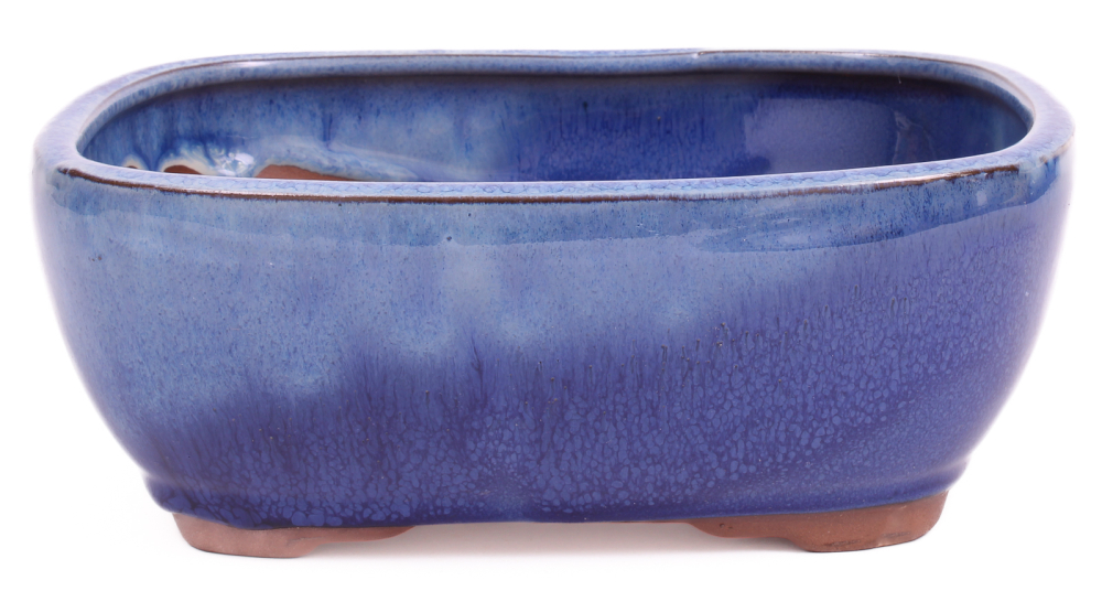Bonsai - Schale eckig 21 x 16.5 x 8.5 cm , hellblau / blau  22037