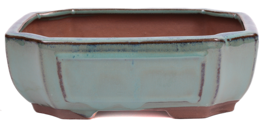 Bonsai - Schale eckig 21.5 x 16 x 7.5 cm grün 22091