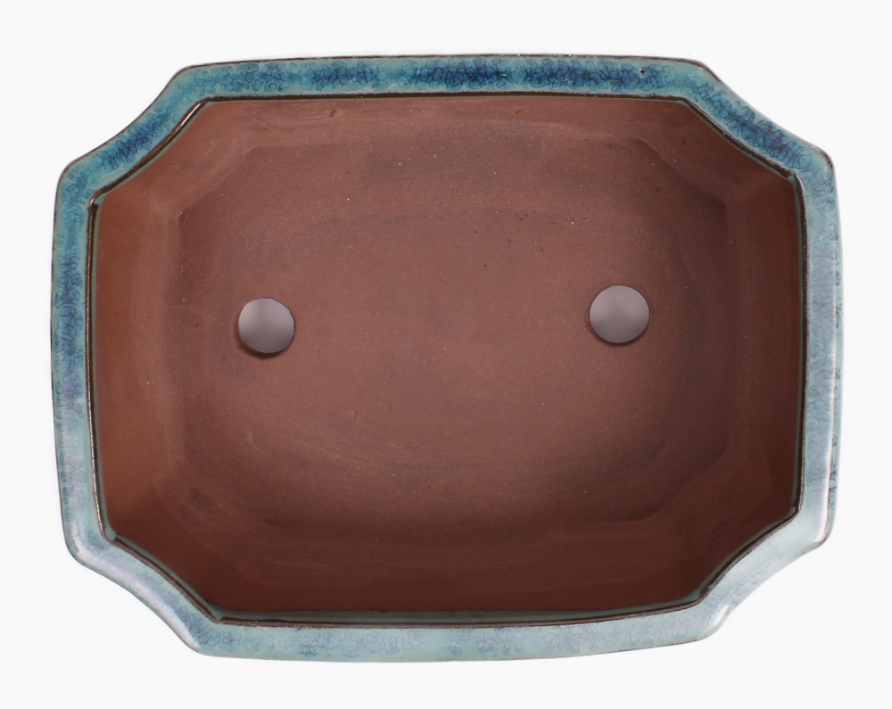 Bonsai - Schale eckig 21.5 x 16 x 7.5 cm grün 22091