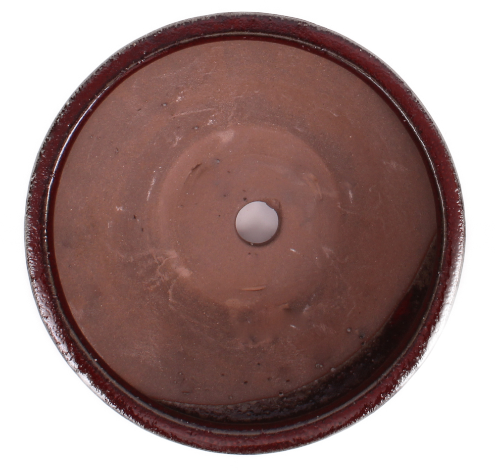 Bonsai - Schale rund 16 Ø x 6.5 cm bordeaux 22108