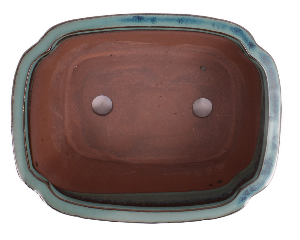 Bonsai - Schale eckig 21.5 x 16.5 x 8 cm grün 22114