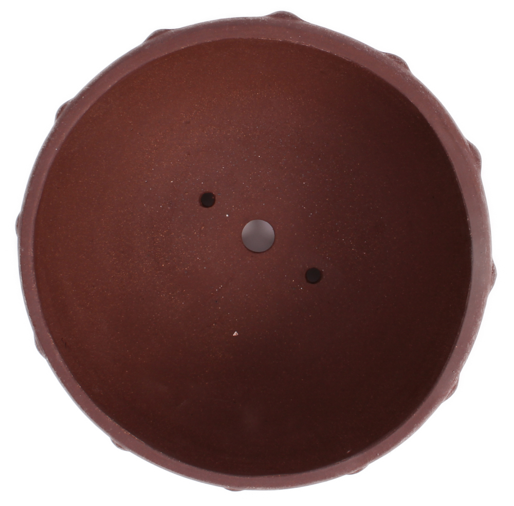 Bonsai - Schale  rund 20.5 Ø x 10 cm unglasiert braun 22117