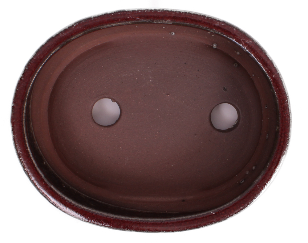 Bonsai - Schale oval 15.5 x 12 x 5 cm bordeaux  22120