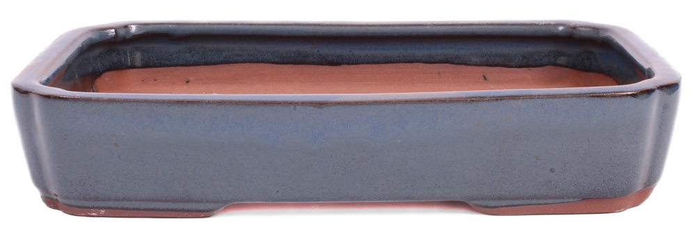 Bonsai - Schale eckig 22 x 16 x 4 cm graublau   22140