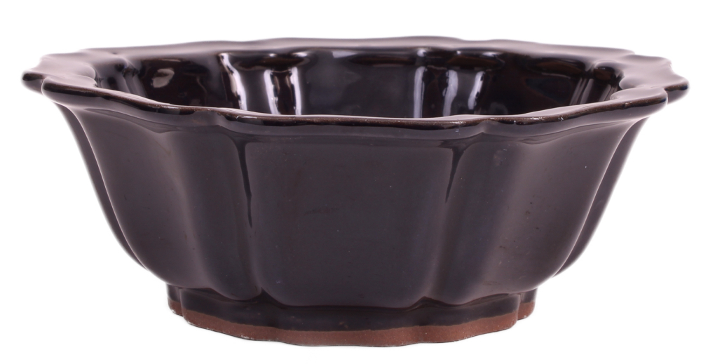 Bonsai - Schale rund 18  Ø x 7 cm  dunkelblau 22155