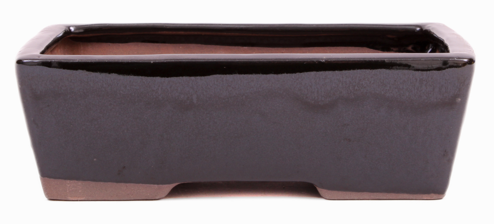 Bonsai - Schale eckig 18.5 x 14 x 6 cm schwarz 22166