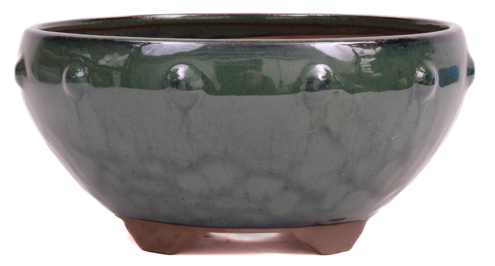 Bonsai - Schale rund 20,5 Ø x 10.5 cm moosgrün  22172