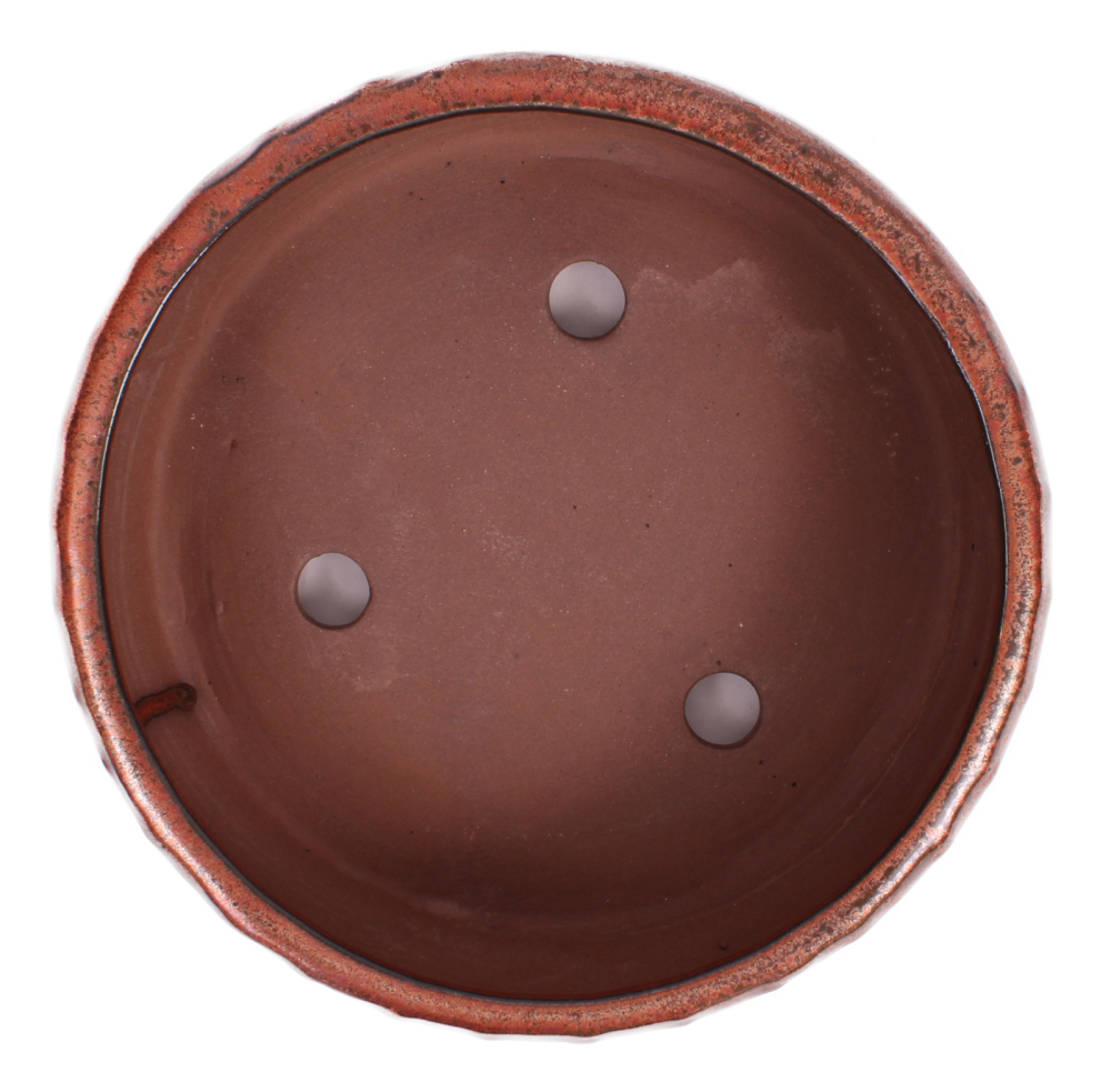 Bonsai - Schale Trommelschale rund 20 Ø x 7 cm kupferfarben 22179