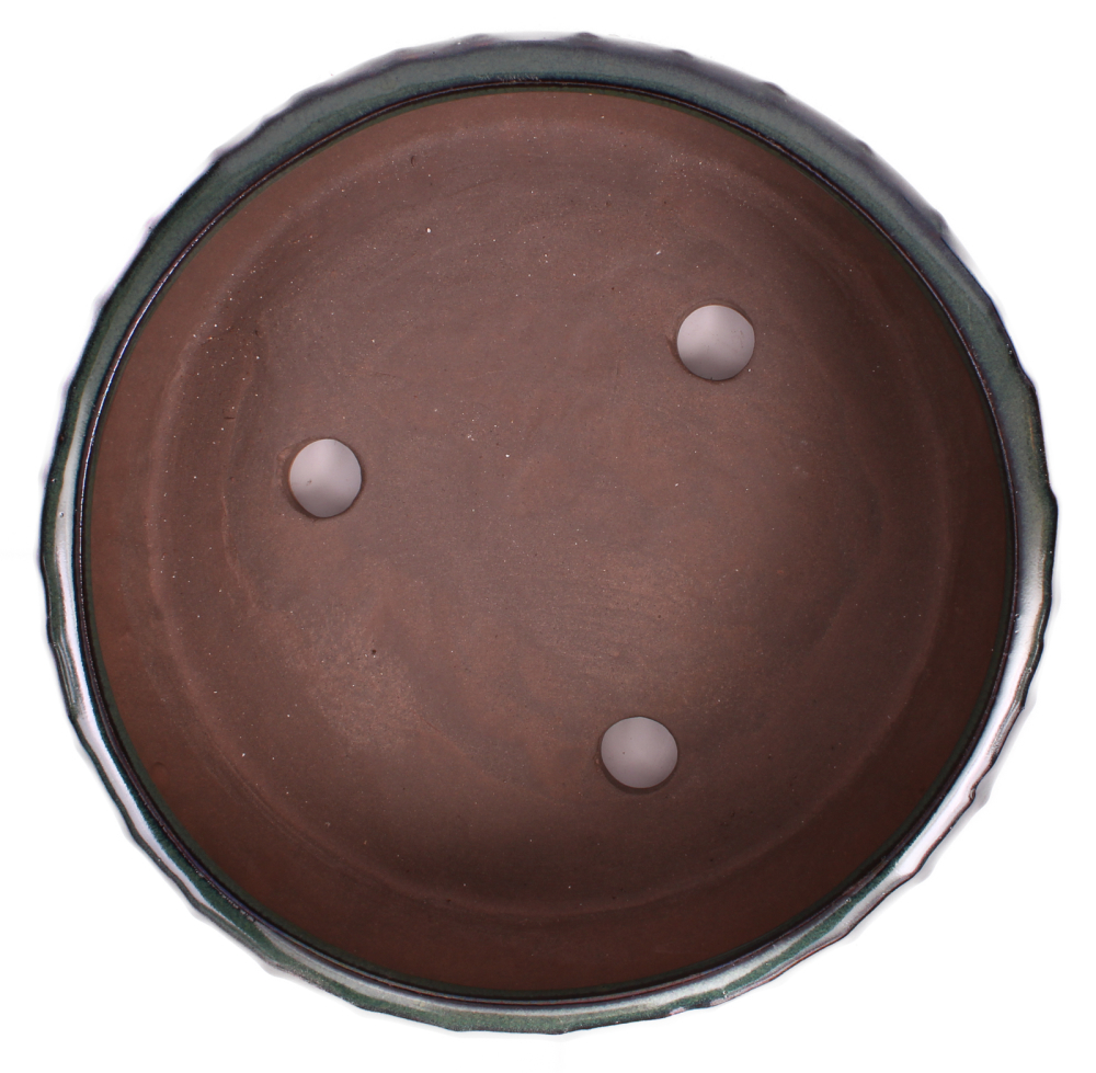 Bonsai - Schale Trommelschale rund 20 Ø x 7 cm moosgrün 22182