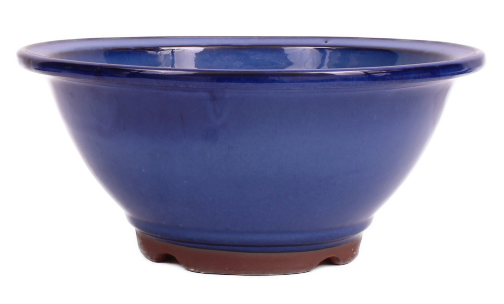 Bonsai - Schale rund 26 Ø x 11.5 cm  blau frostfest aus Japan 30012