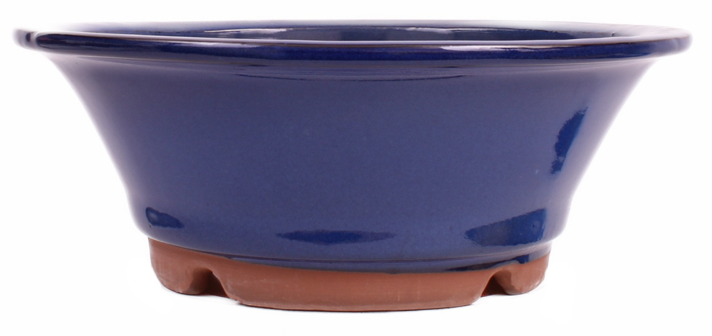 Bonsai - Schale rund 30.5 Ø x 11.5 cm  blau frostfest aus Japan 30015